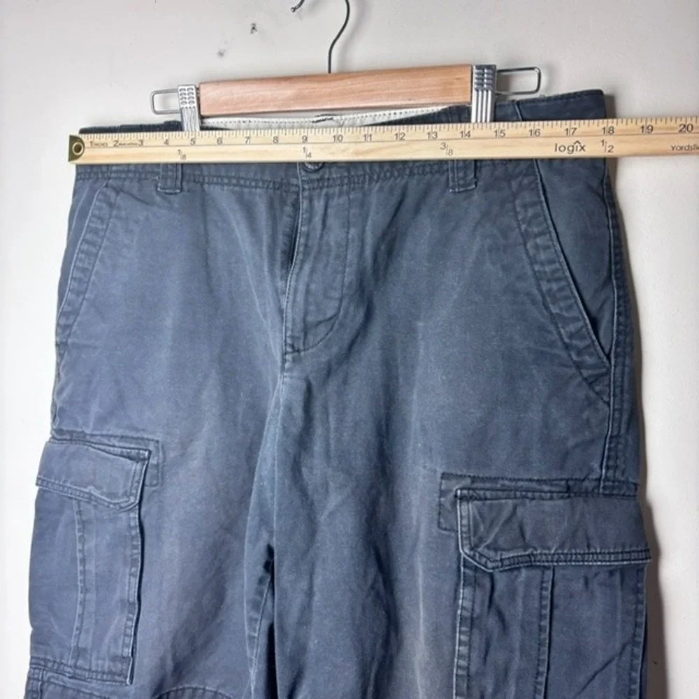 Mens 34 Roebuck And Co. Cargo Shorts Navy Blue Denim‎ Regular Streetwear Outdoor